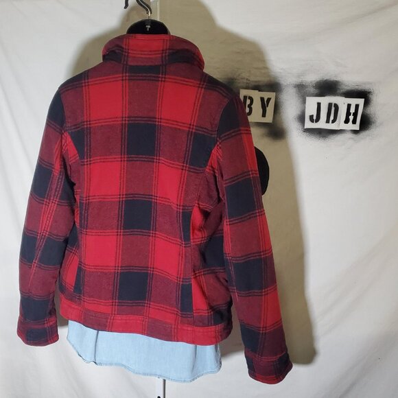 HOLLISTER black and red plaid coat Mens sz L - shipping incl - Picture 3 of 16